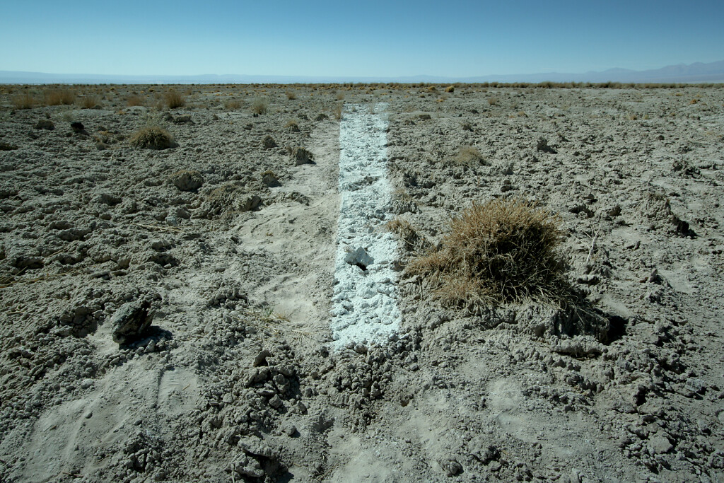 A line made by salt