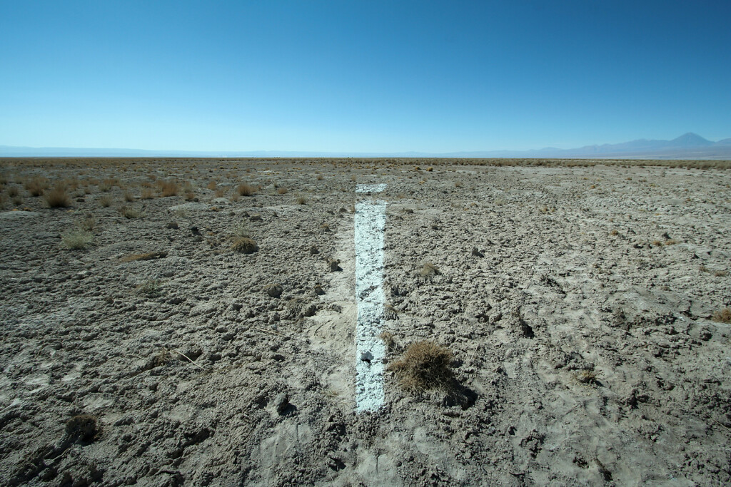 A line made by salt