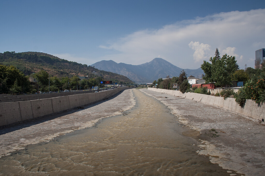 Canalized river